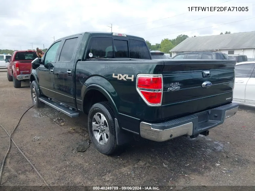 2013 Ford F-150 Lariat VIN: 1FTFW1EF2DFA71005 Lot: 40249789