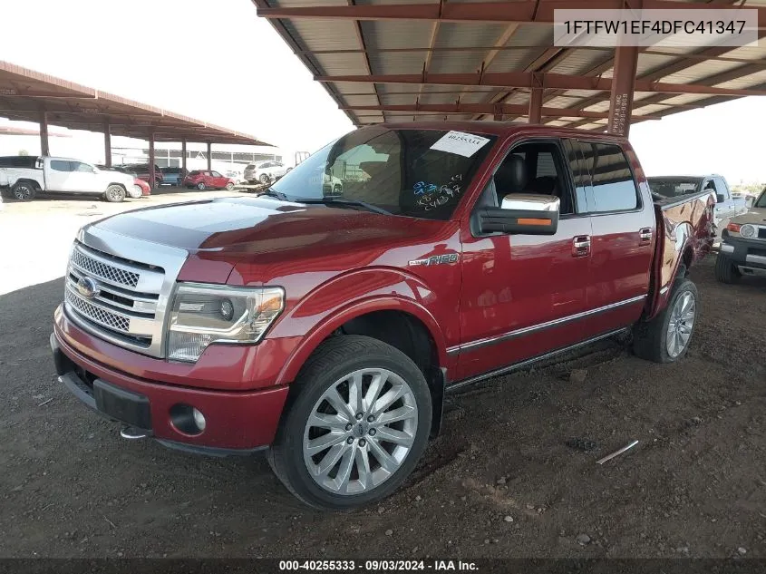 2013 Ford F-150 Platinum VIN: 1FTFW1EF4DFC41347 Lot: 40255333