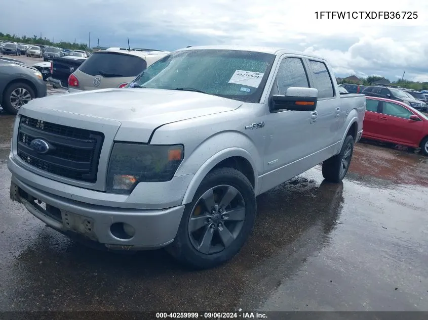 2013 Ford F-150 Fx2 VIN: 1FTFW1CTXDFB36725 Lot: 40259999