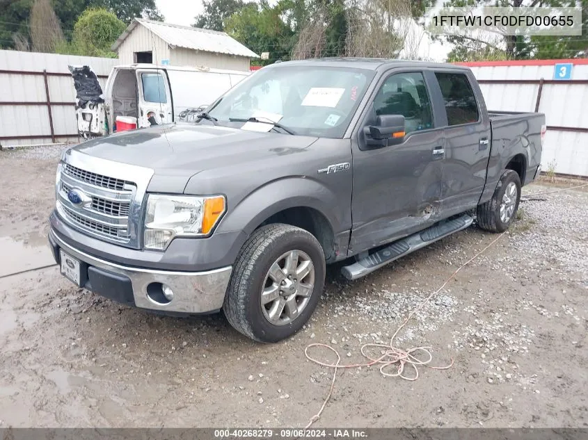 2013 Ford F-150 Xlt VIN: 1FTFW1CF0DFD00655 Lot: 40268279