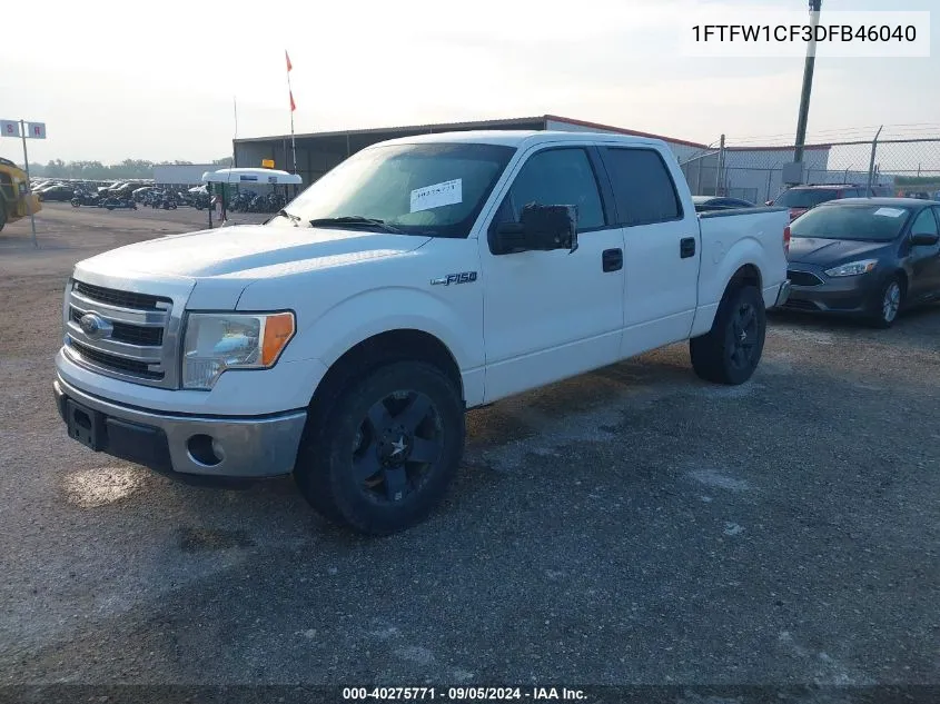 1FTFW1CF3DFB46040 2013 Ford F150 Supercrew