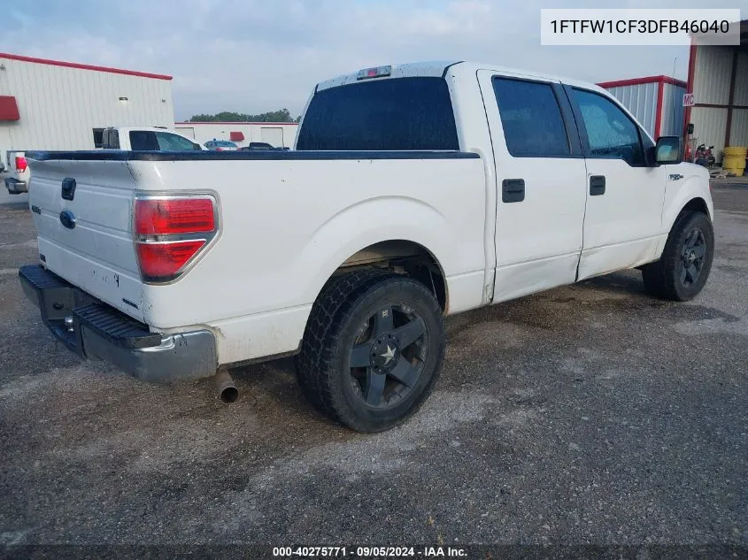 1FTFW1CF3DFB46040 2013 Ford F150 Supercrew