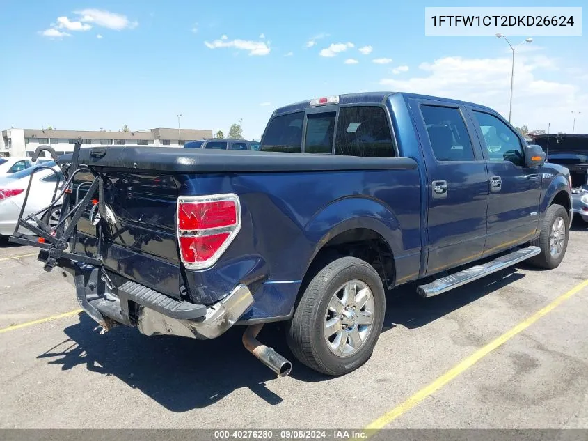 2013 Ford F-150 Xlt VIN: 1FTFW1CT2DKD26624 Lot: 40276280