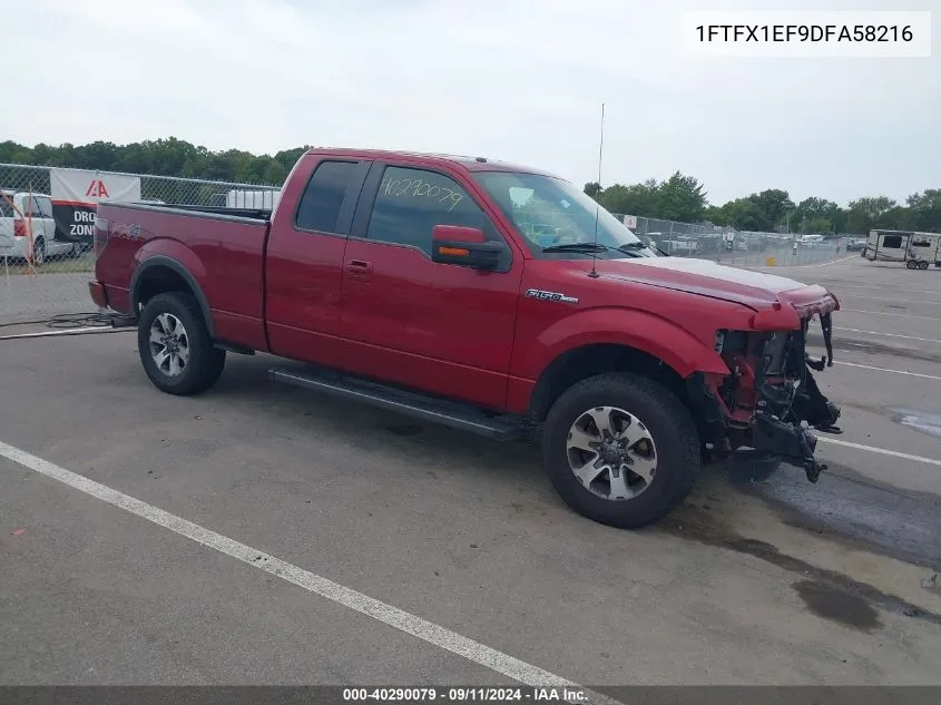 2013 Ford F-150 Fx4 VIN: 1FTFX1EF9DFA58216 Lot: 40290079