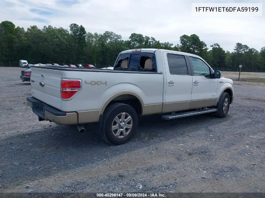 2013 Ford F-150 Lariat VIN: 1FTFW1ET6DFA59199 Lot: 40296147