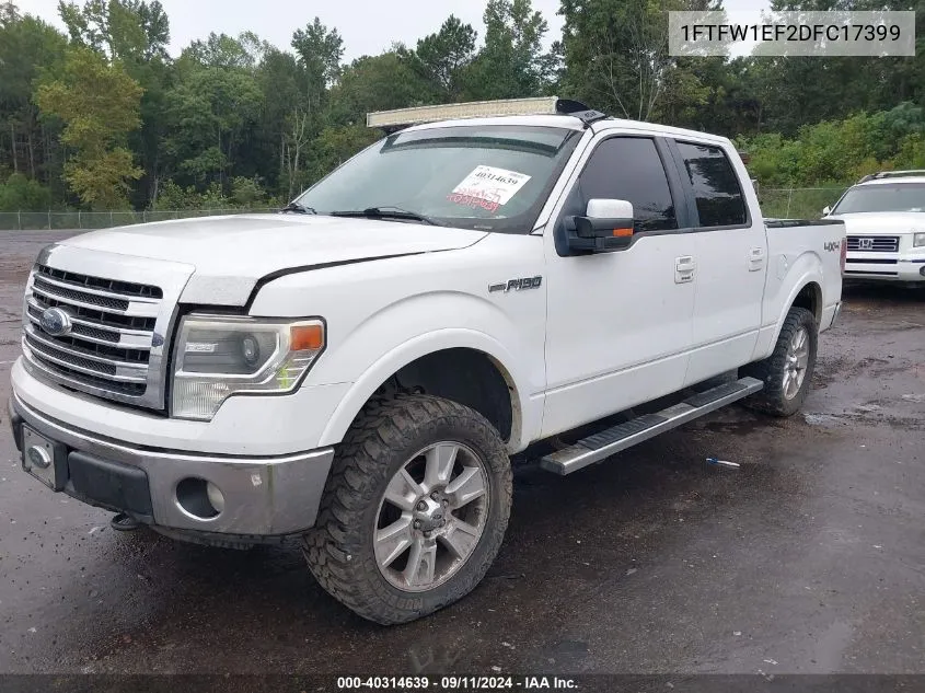 1FTFW1EF2DFC17399 2013 Ford F150 Supercrew