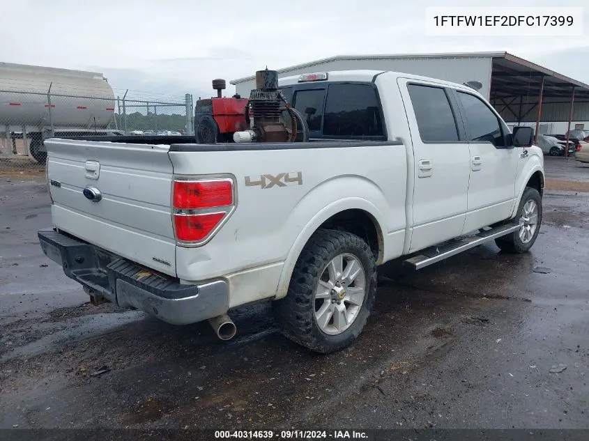 1FTFW1EF2DFC17399 2013 Ford F150 Supercrew