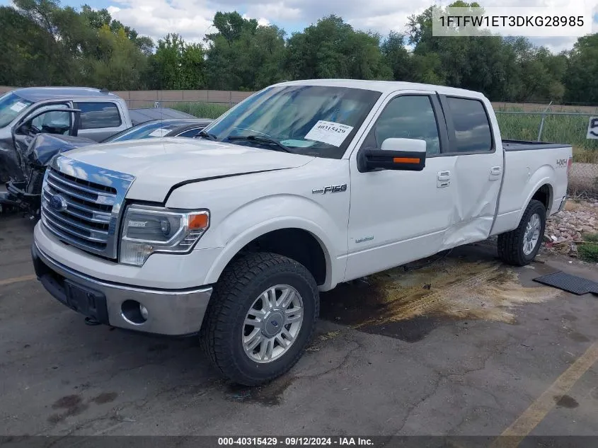 1FTFW1ET3DKG28985 2013 Ford F150 Supercrew