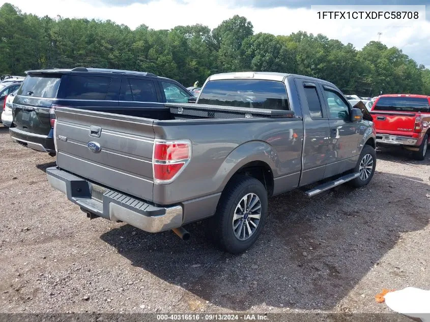 2013 Ford F-150 Xlt VIN: 1FTFX1CTXDFC58708 Lot: 40316516