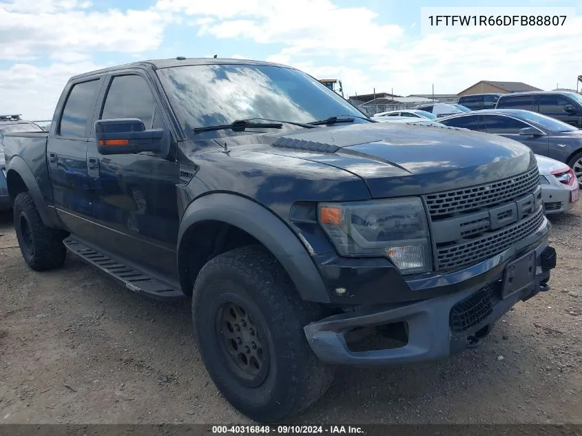 2013 Ford F-150 Svt Raptor VIN: 1FTFW1R66DFB88807 Lot: 40316848