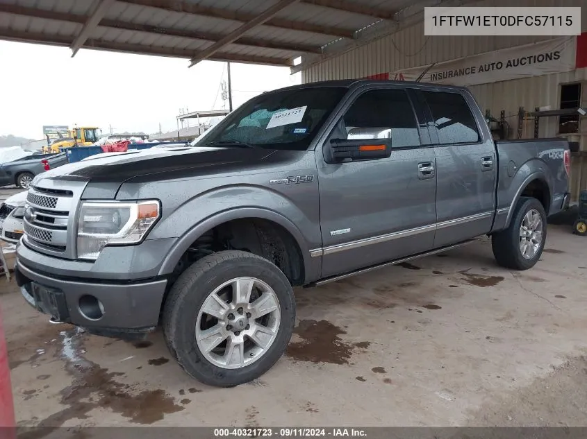 2013 Ford F-150 Platinum VIN: 1FTFW1ET0DFC57115 Lot: 40321723