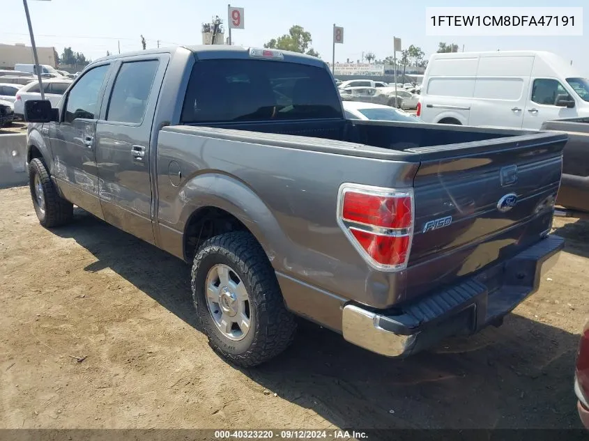 2013 Ford F-150 Xlt VIN: 1FTEW1CM8DFA47191 Lot: 40323220