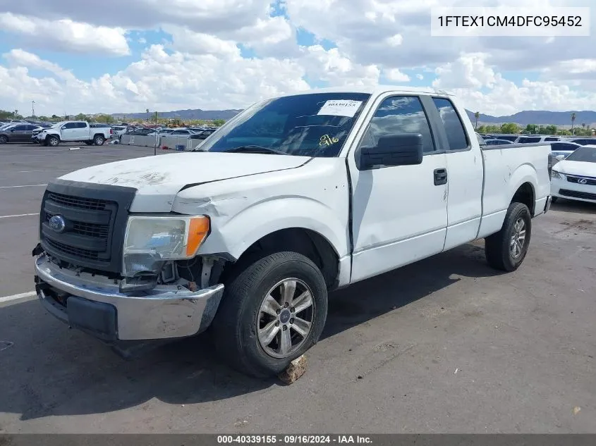 2013 Ford F-150 Super Cab VIN: 1FTEX1CM4DFC95452 Lot: 40339155