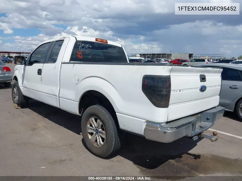 2013 Ford F-150 Super Cab VIN: 1FTEX1CM4DFC95452 Lot: 40339155