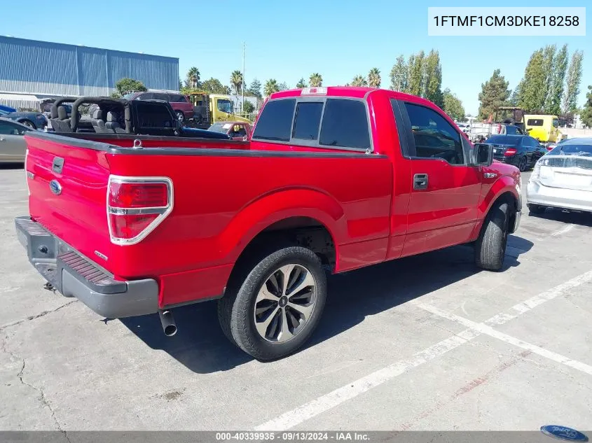 2013 Ford F-150 Xl VIN: 1FTMF1CM3DKE18258 Lot: 40339935