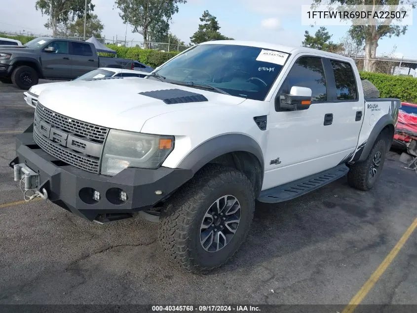 2013 Ford F-150 Svt Raptor VIN: 1FTFW1R69DFA22507 Lot: 40345768