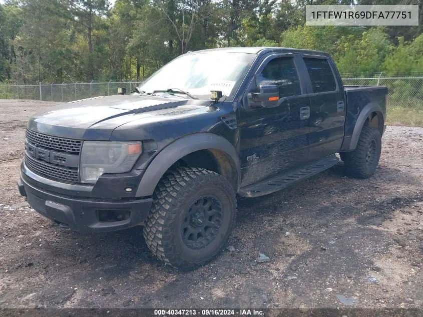 2013 Ford F-150 Svt Raptor VIN: 1FTFW1R69DFA77751 Lot: 40347213