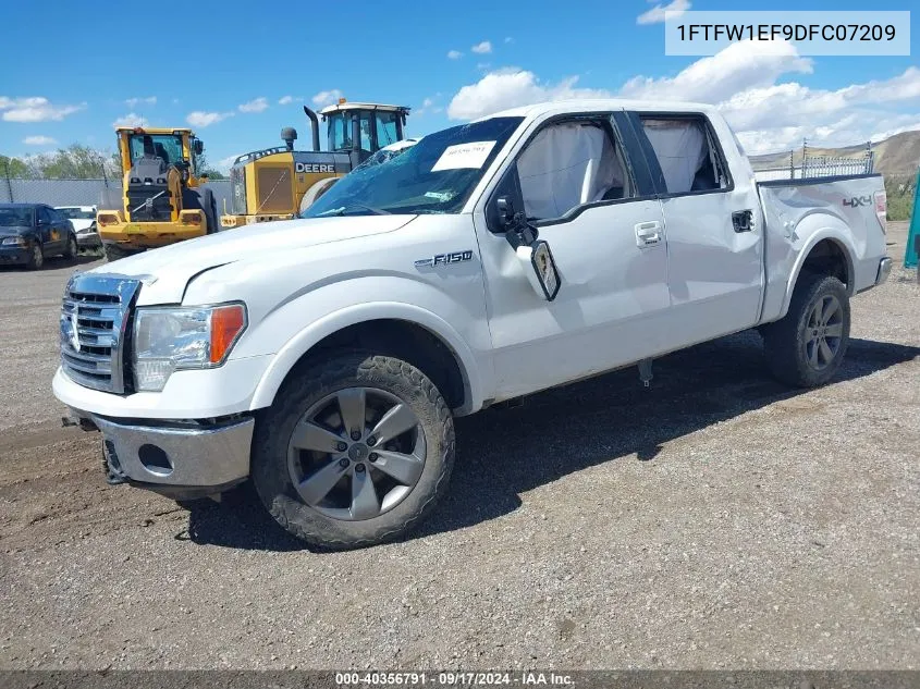 2013 Ford F-150 Lariat VIN: 1FTFW1EF9DFC07209 Lot: 40356791