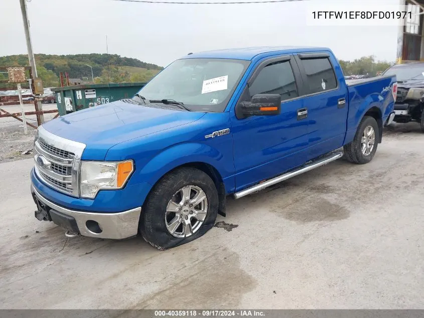 2013 Ford F-150 Supercrew VIN: 1FTFW1EF8DFD01971 Lot: 40359118