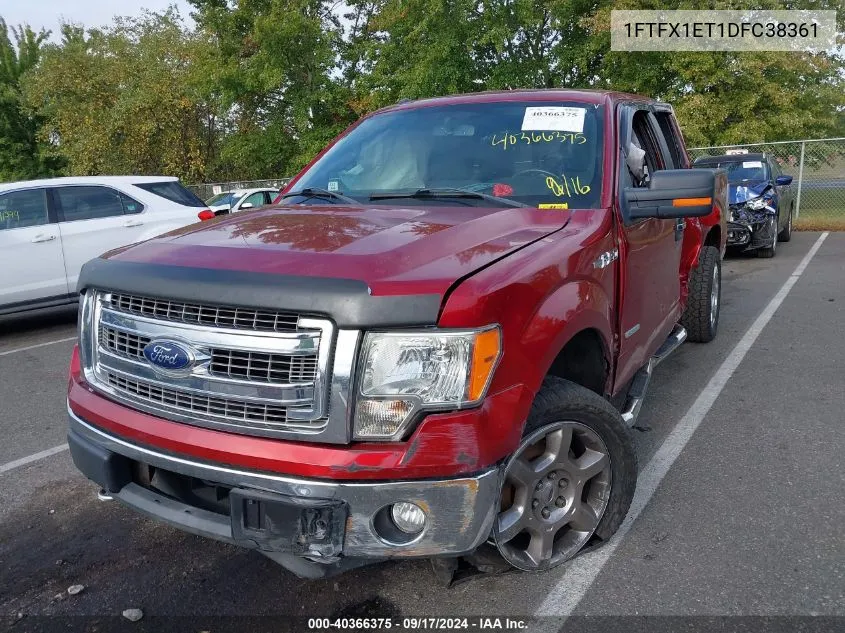 2013 Ford F150 Super Cab VIN: 1FTFX1ET1DFC38361 Lot: 40366375