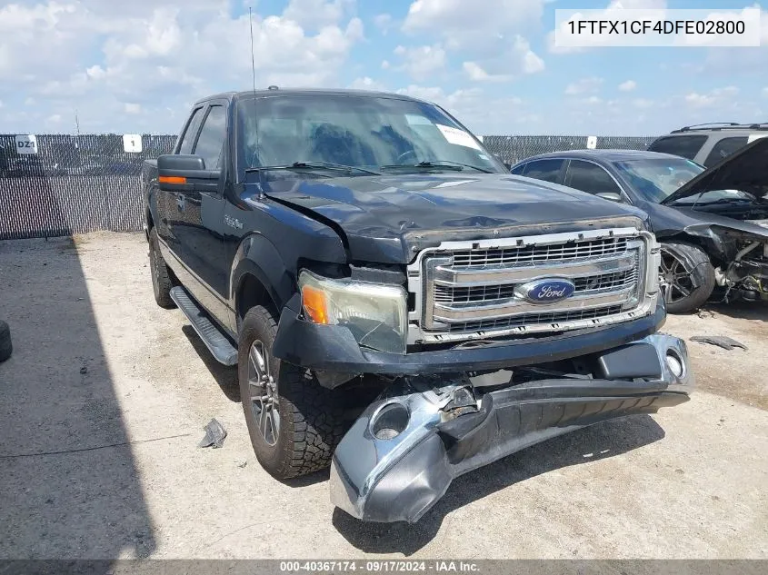 2013 Ford F-150 Xlt VIN: 1FTFX1CF4DFE02800 Lot: 40367174