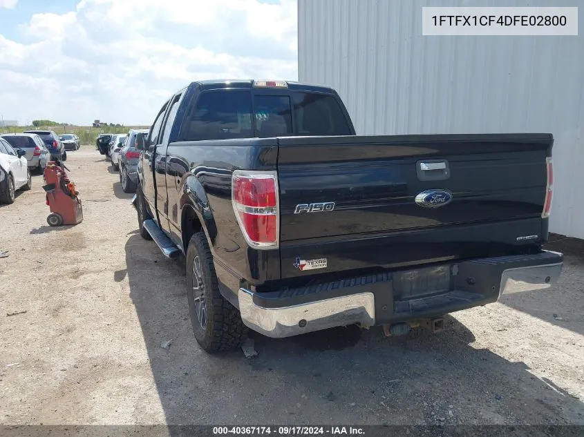 2013 Ford F-150 Xlt VIN: 1FTFX1CF4DFE02800 Lot: 40367174