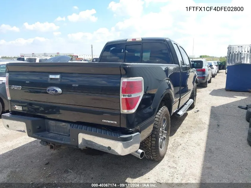 2013 Ford F-150 Xlt VIN: 1FTFX1CF4DFE02800 Lot: 40367174