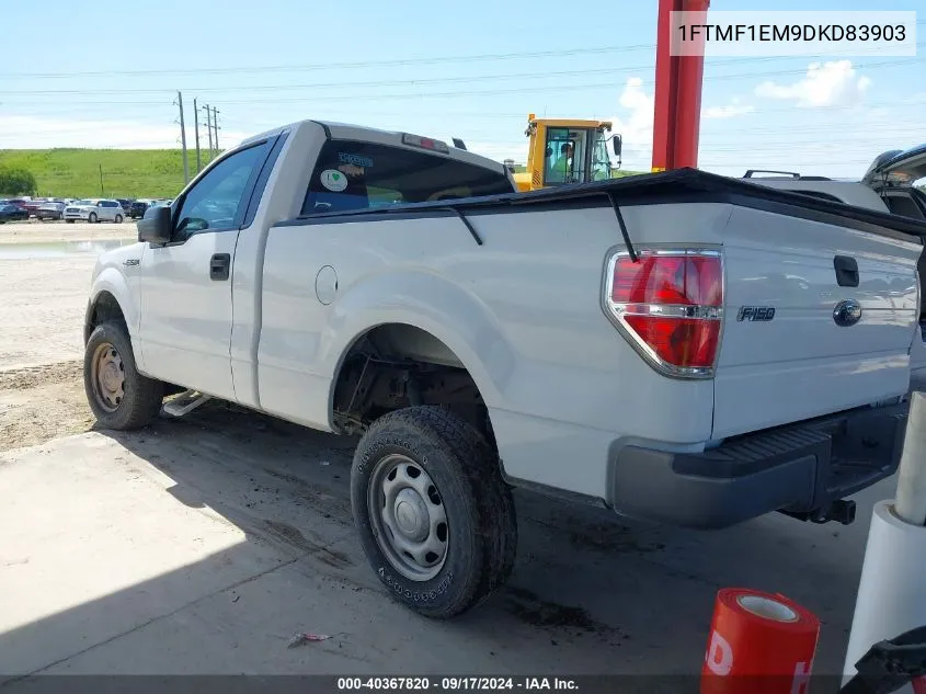 2013 Ford F-150 Xl VIN: 1FTMF1EM9DKD83903 Lot: 40367820