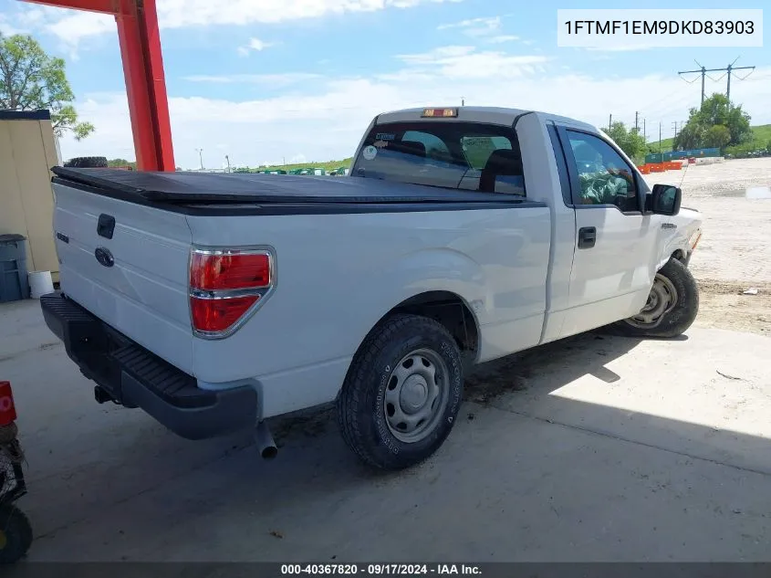 2013 Ford F-150 Xl VIN: 1FTMF1EM9DKD83903 Lot: 40367820