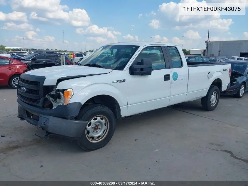 2013 Ford F-150 Xl VIN: 1FTFX1EF0DKF43075 Lot: 40369290