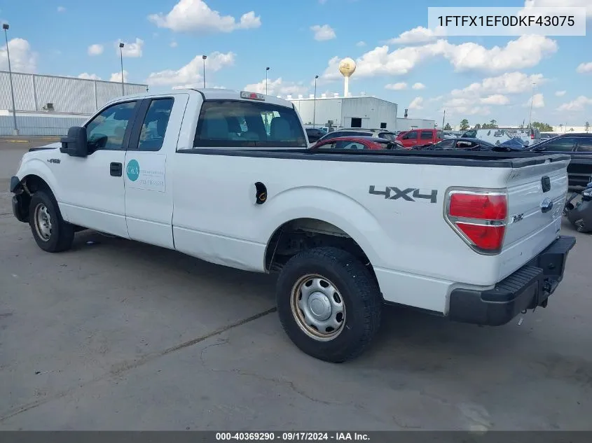 2013 Ford F-150 Xl VIN: 1FTFX1EF0DKF43075 Lot: 40369290