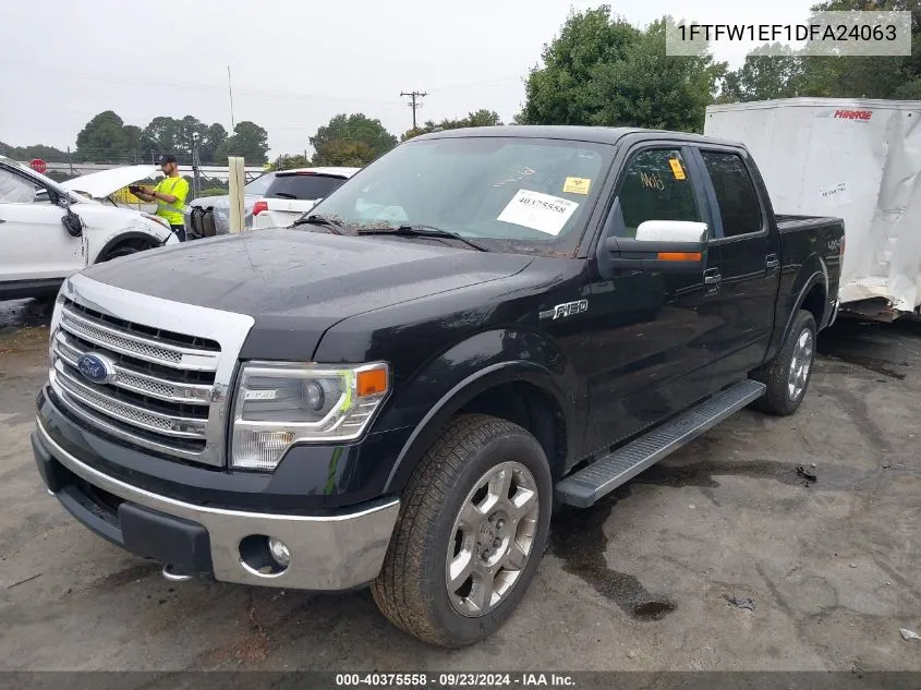 2013 Ford F-150 Supercrew VIN: 1FTFW1EF1DFA24063 Lot: 40375558