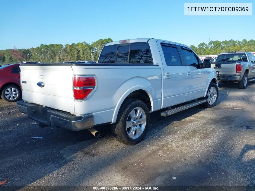 2013 Ford F-150 Lariat VIN: 1FTFW1CT7DFC09369 Lot: 40378286