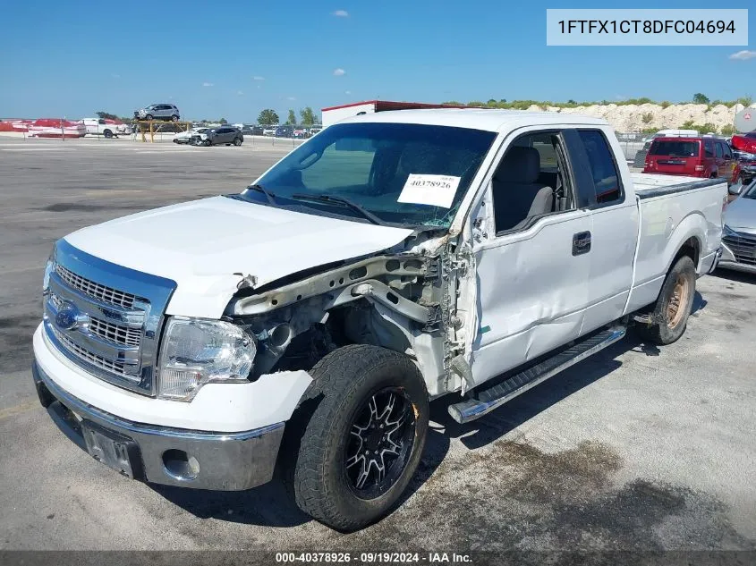 2013 Ford F-150 Xlt VIN: 1FTFX1CT8DFC04694 Lot: 40378926