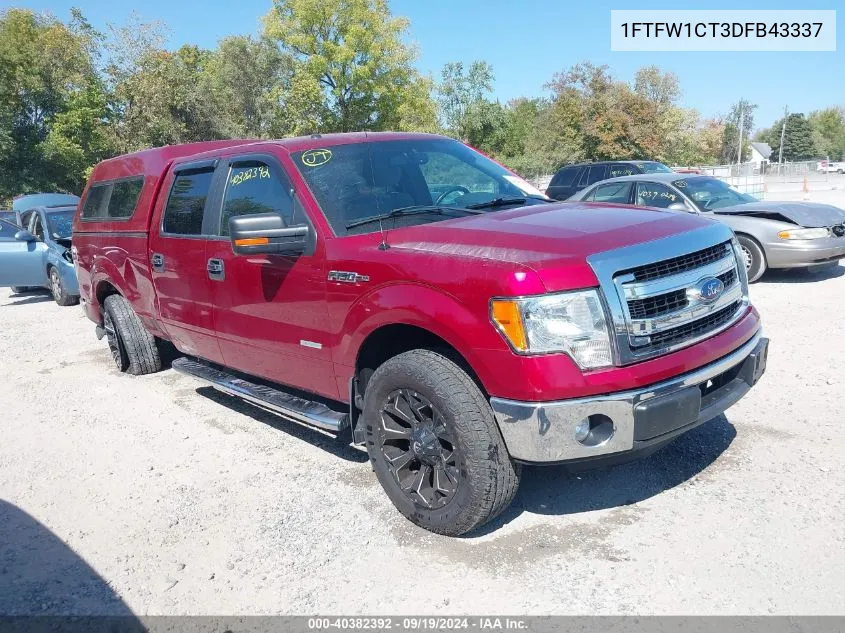 2013 Ford F-150 Xlt VIN: 1FTFW1CT3DFB43337 Lot: 40382392