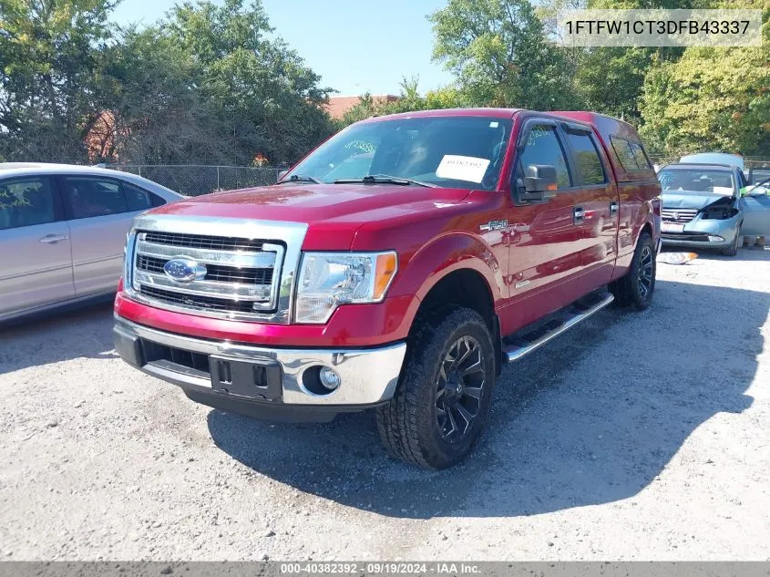 2013 Ford F-150 Xlt VIN: 1FTFW1CT3DFB43337 Lot: 40382392