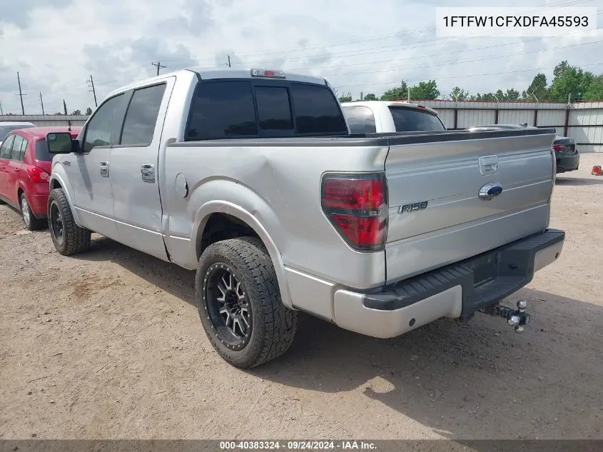 1FTFW1CFXDFA45593 2013 Ford F-150 Supercrew