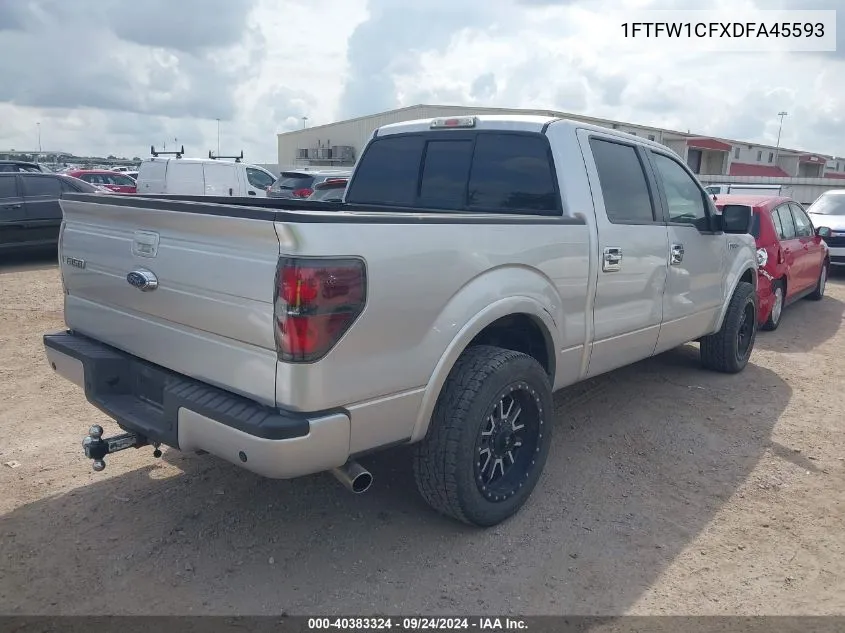 1FTFW1CFXDFA45593 2013 Ford F-150 Supercrew