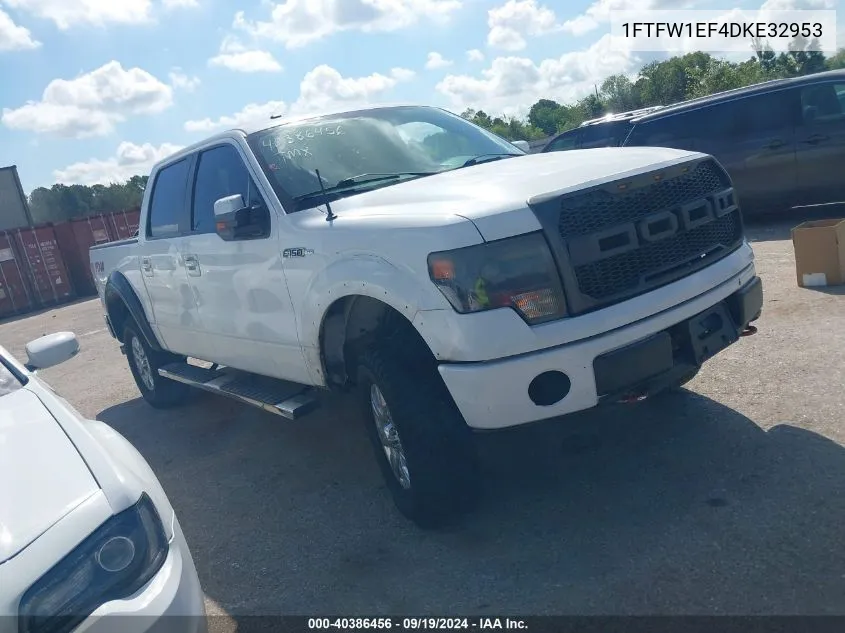 2013 Ford F-150 Fx4 VIN: 1FTFW1EF4DKE32953 Lot: 40386456