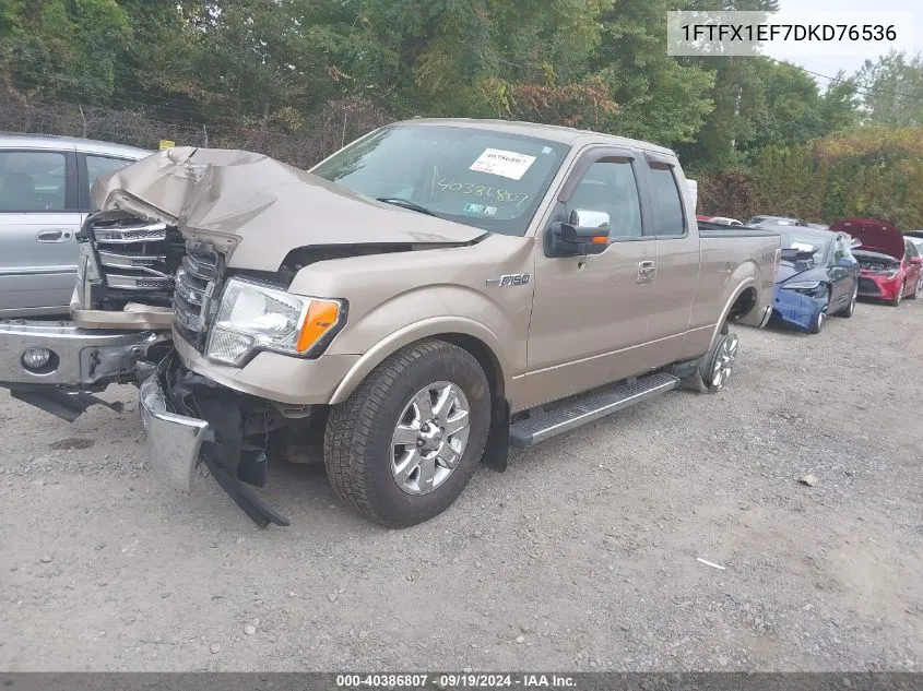 1FTFX1EF7DKD76536 2013 Ford F-150 Lariat