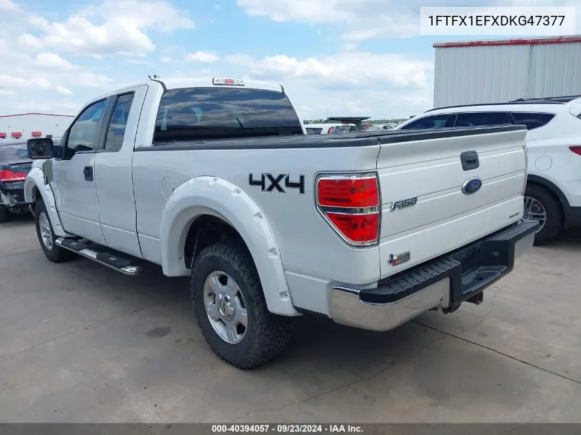 2013 Ford F-150 Xlt VIN: 1FTFX1EFXDKG47377 Lot: 40394057