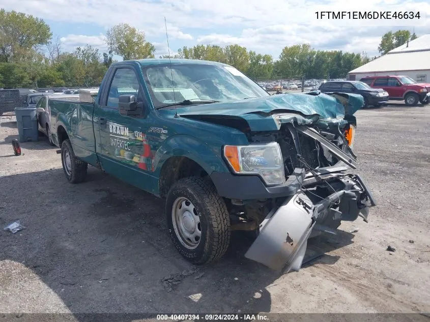 2013 Ford F-150 Xl VIN: 1FTMF1EM6DKE46634 Lot: 40407394