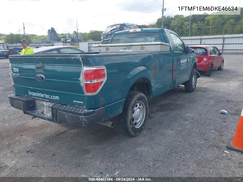 2013 Ford F-150 Xl VIN: 1FTMF1EM6DKE46634 Lot: 40407394