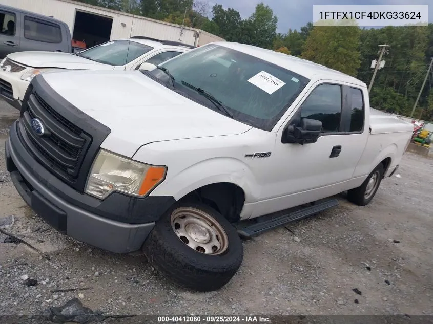 2013 Ford F-150 Xl VIN: 1FTFX1CF4DKG33624 Lot: 40412080