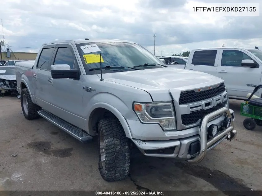 1FTFW1EFXDKD27155 2013 Ford F-150 Lariat