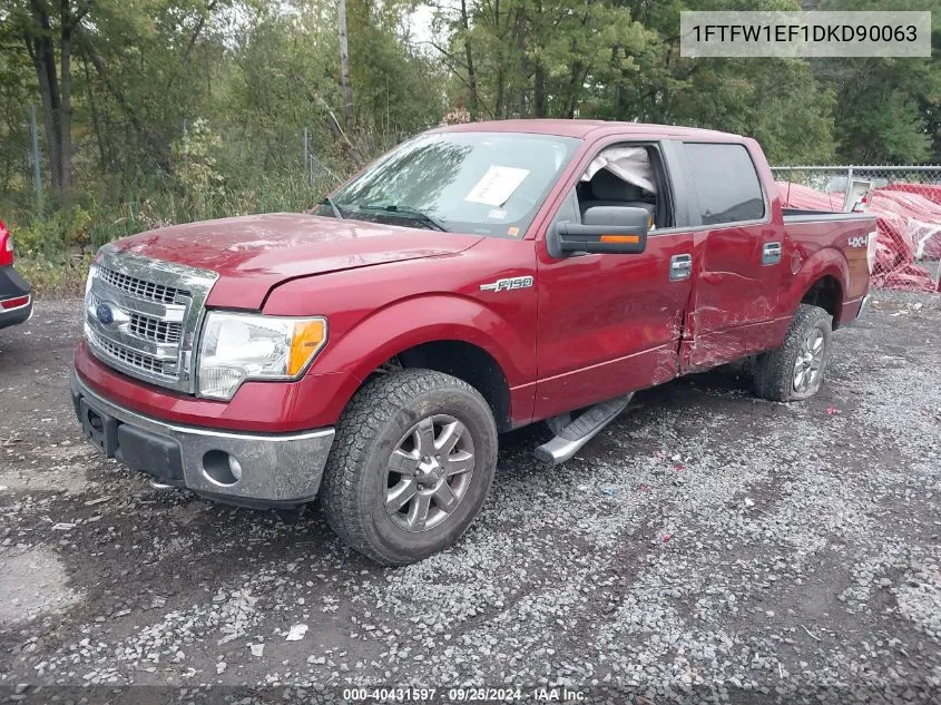 2013 Ford F-150 Xlt VIN: 1FTFW1EF1DKD90063 Lot: 40431597