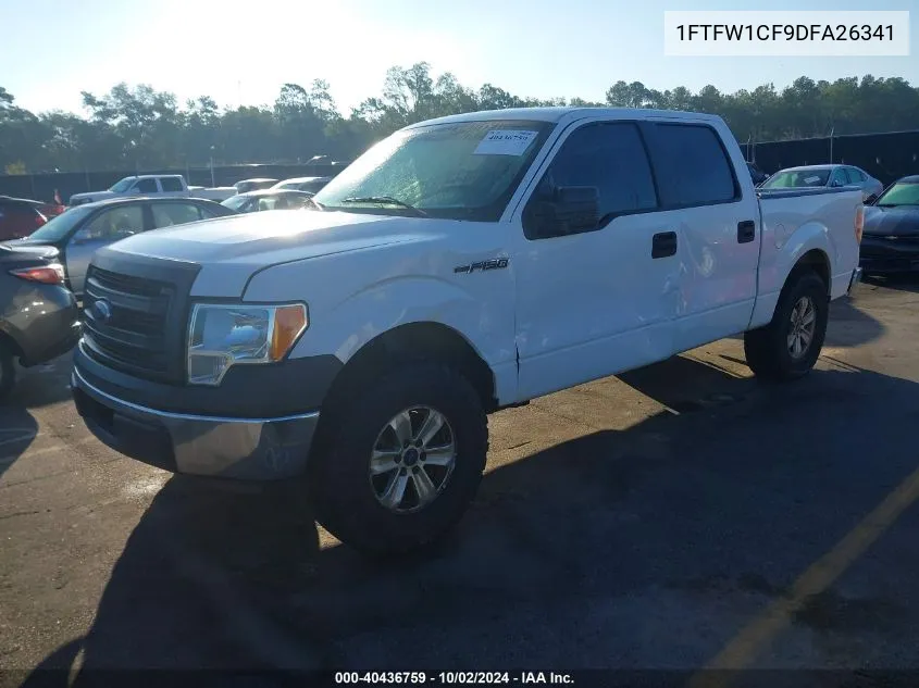 2013 Ford F-150 Xl VIN: 1FTFW1CF9DFA26341 Lot: 40436759