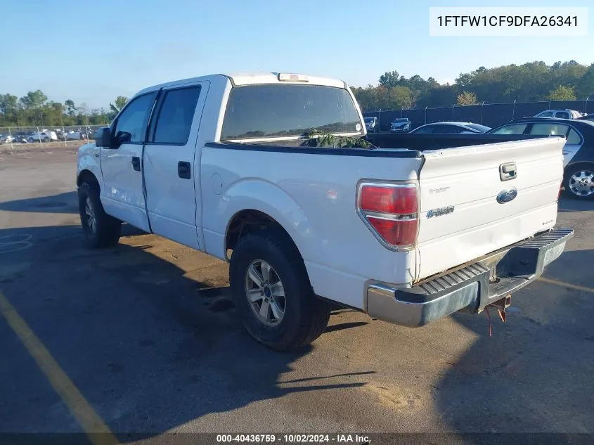 2013 Ford F-150 Xl VIN: 1FTFW1CF9DFA26341 Lot: 40436759