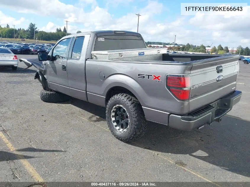 2013 Ford F150 Super Cab VIN: 1FTFX1EF9DKE66643 Lot: 40437116