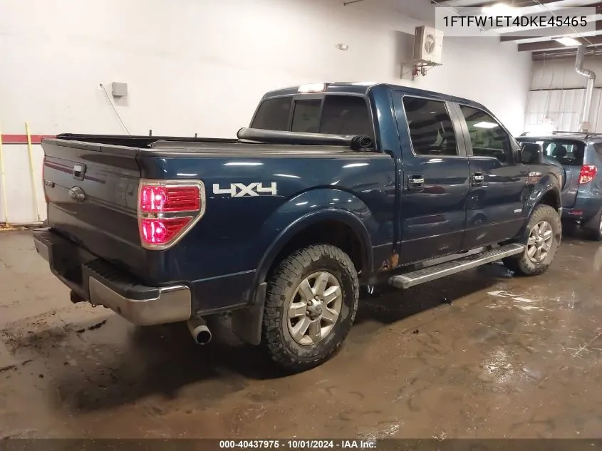 1FTFW1ET4DKE45465 2013 Ford F-150 Lariat